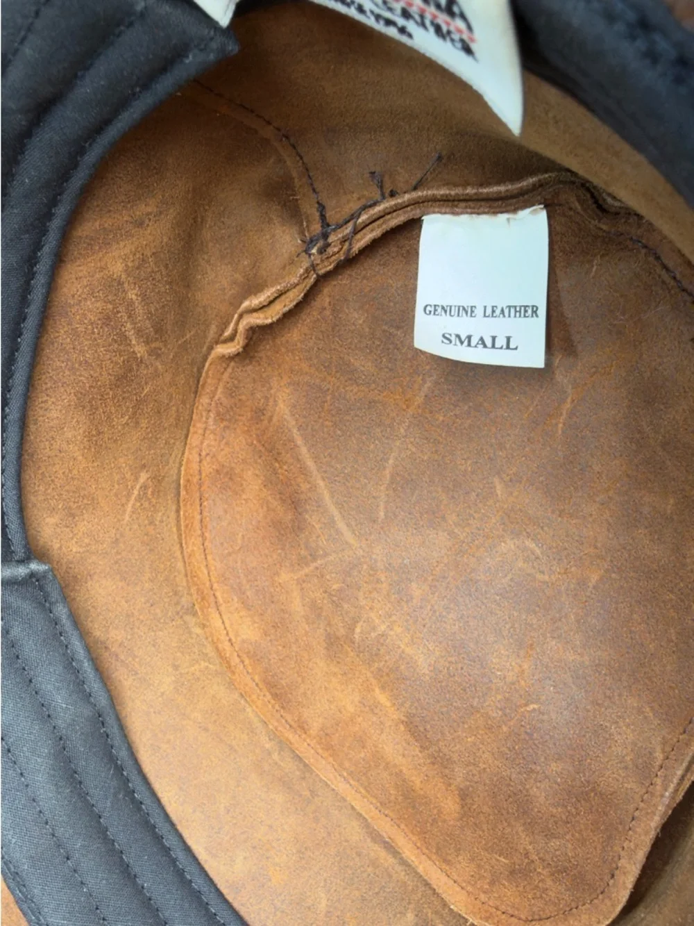Minnetonka Leather Hat Brown Leather Outback Bush Western Braid Band USA  Size S - Picture 8 of 8